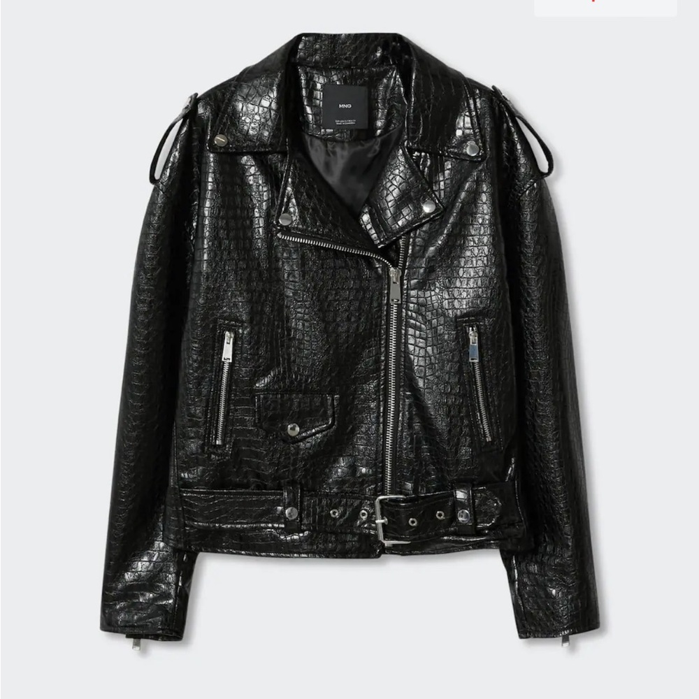 Oversized croc biker jacket brand new